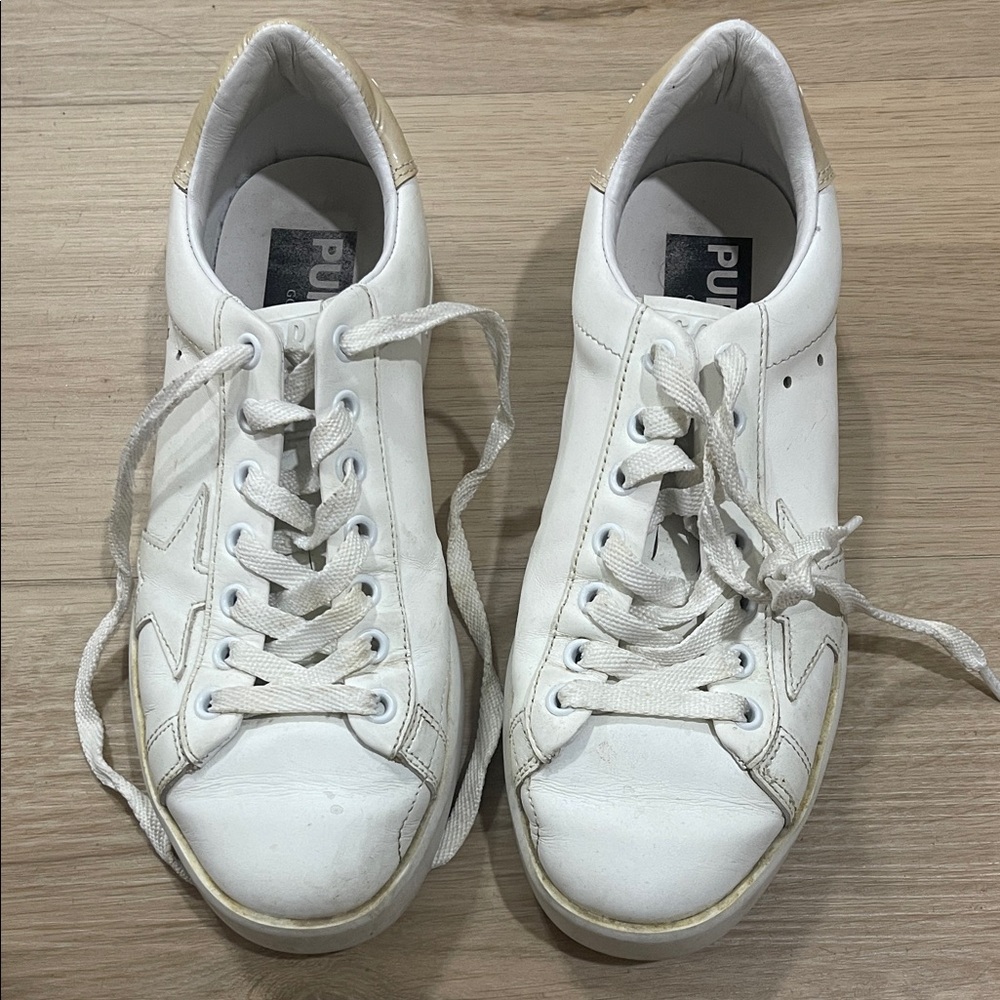 Golden Goose White and Cream Women's Sneakers